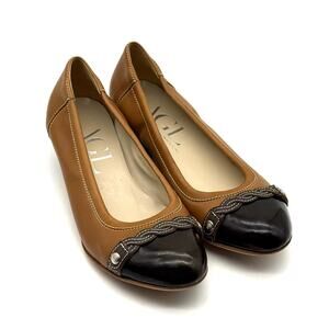 AGL Attilio Giusti Lemobruni Monika Cap Toe Wedge Brown Leather Braided EU 39
